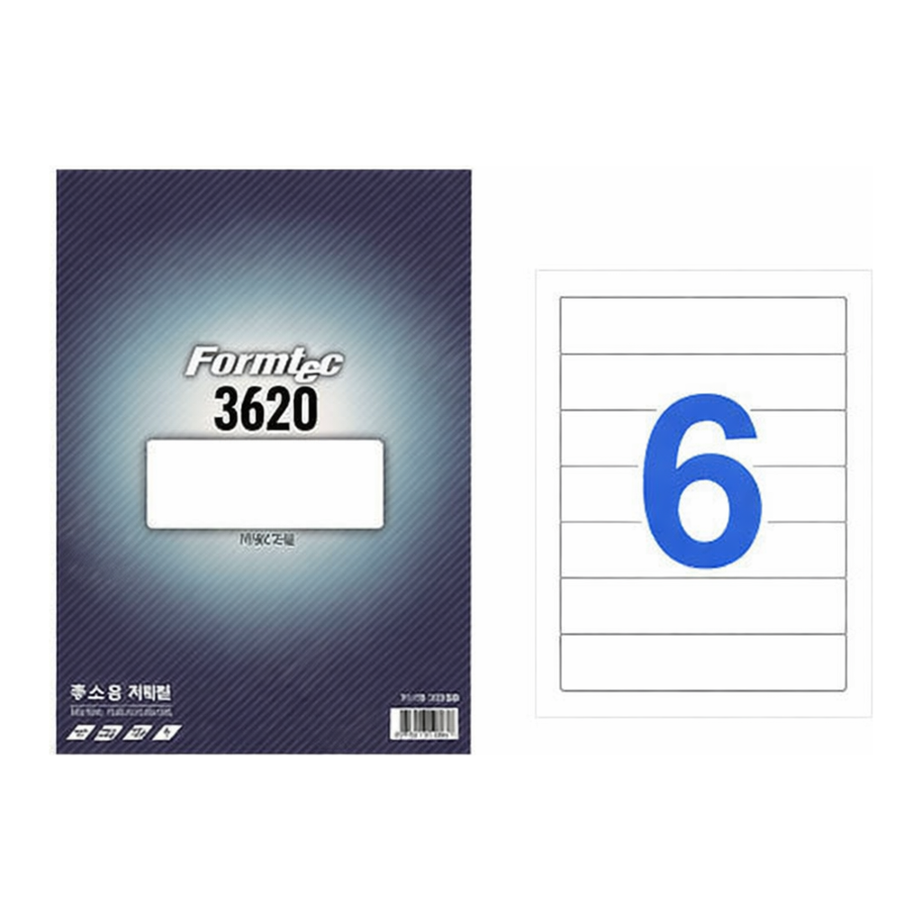 OFFICENEX 주소용 라벨(6칸/20매/LQ-3620/폼텍)친환경 인증 상품