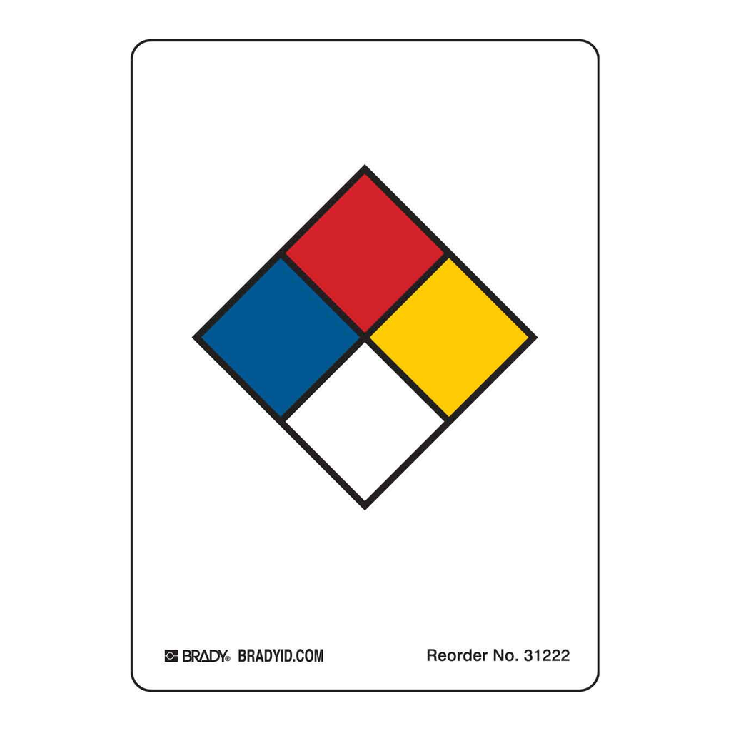 Brady NFPA Diamond Labels