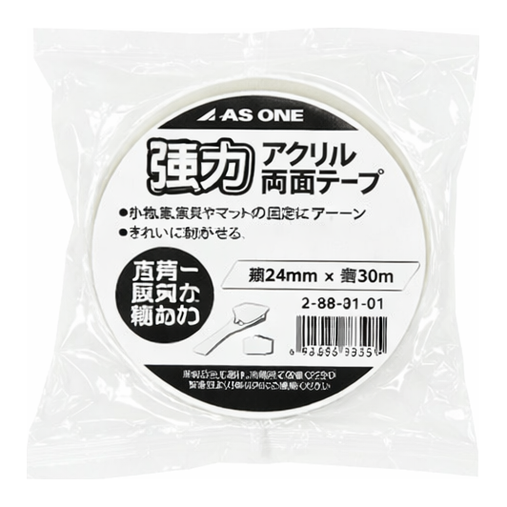 AS ONE 4-3479-01 Powerful Acrylic Double-sided Tape 30mm x 2.0mm x 3m　MDST233