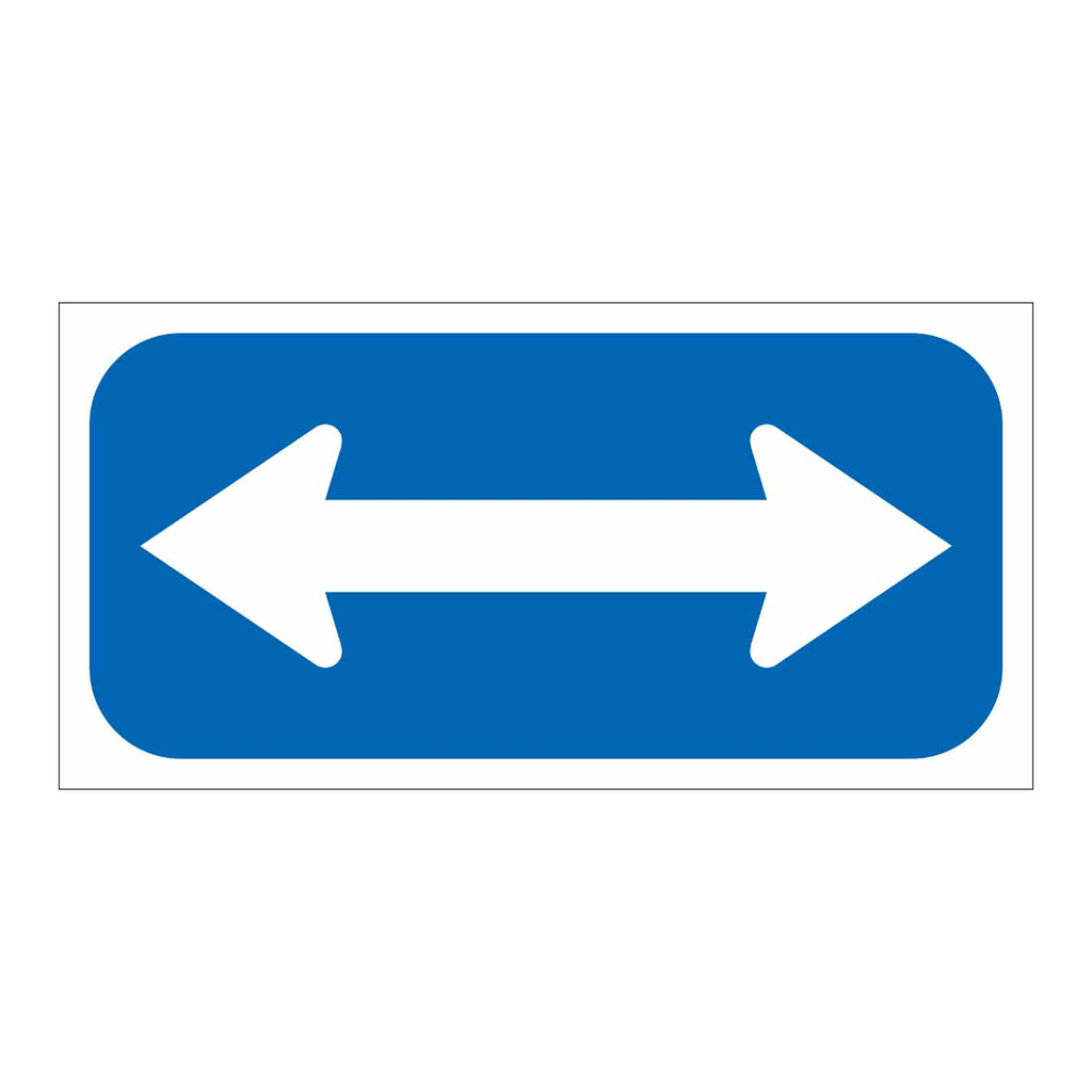 Brady White On Blue Double Arrow Sign