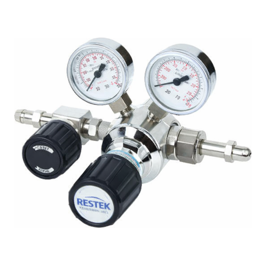 Restek Regulator, SS, Dual Stage, Ultra High Purity Hydrogen, CGA 350