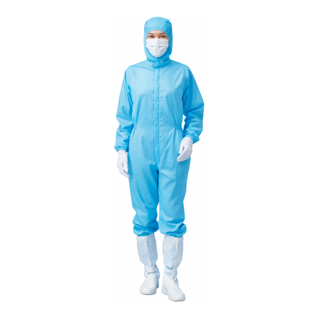 AS ONE Dust-free Garment/AS 199 C (Unisex, Clean Wahsed) Blue S