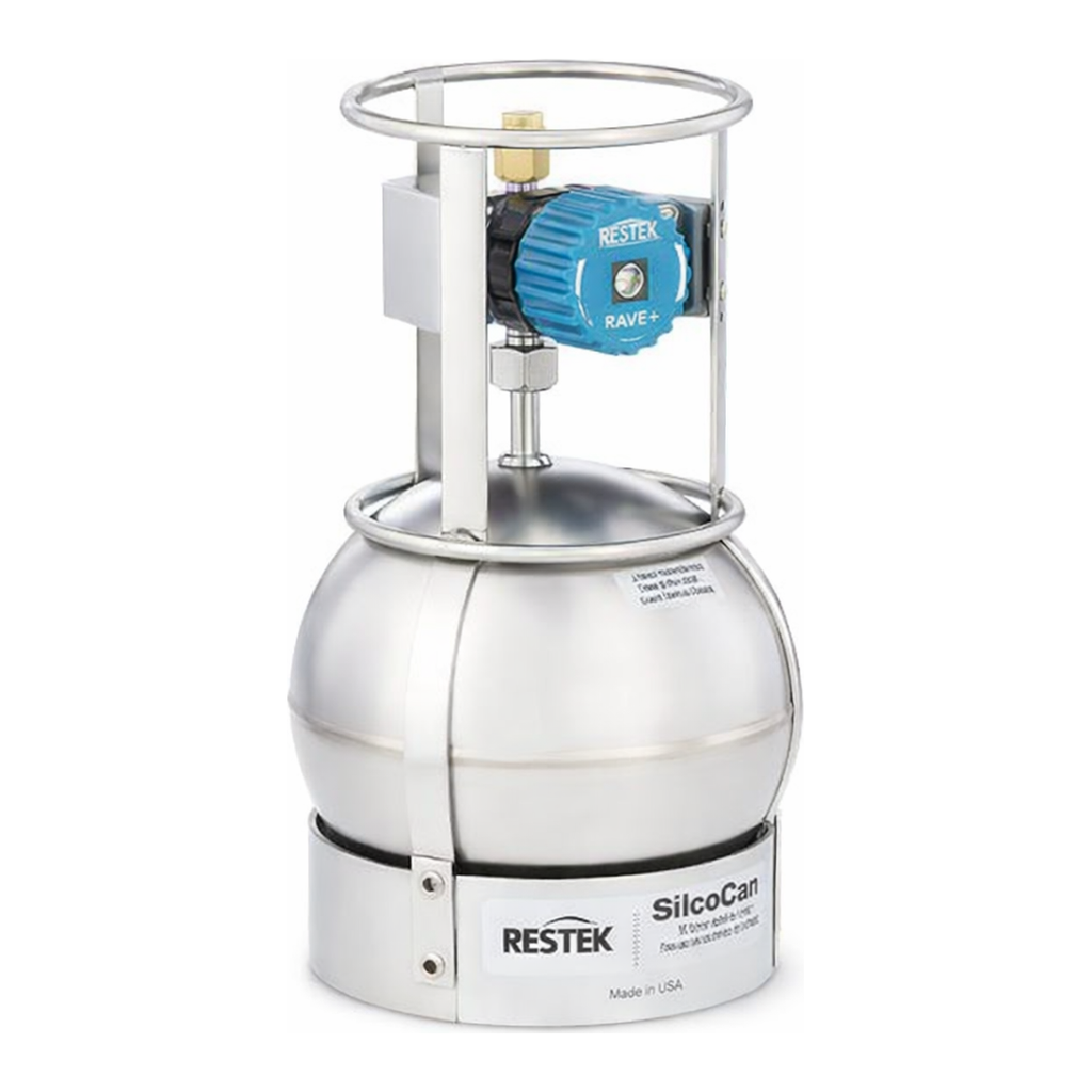 Restek SilcoCan Canister 1L with 2-Port Siltek-Treated RAVE+