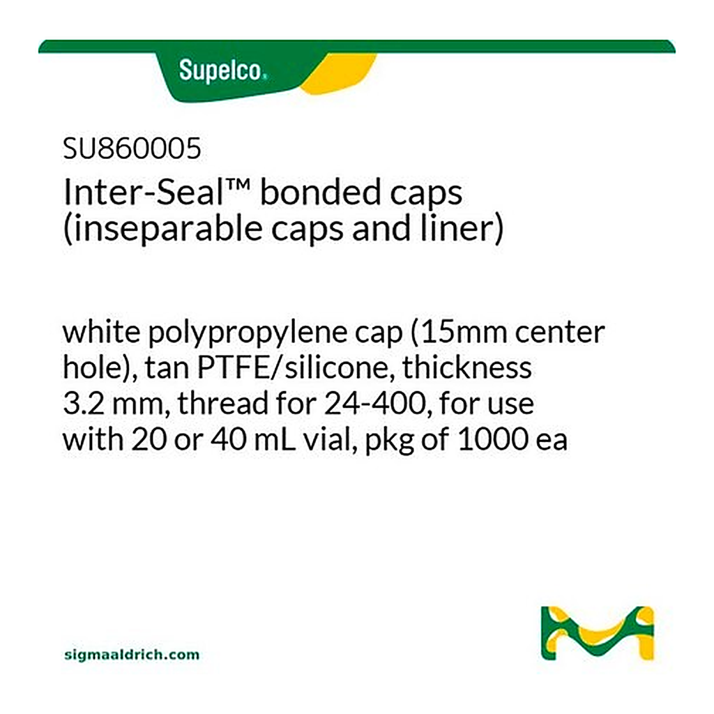 Merck Inter-Seal(TM) bonded caps (inseparable caps and liner)