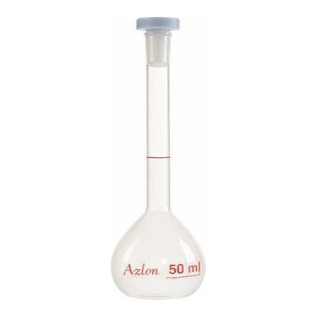 Merck Azlon Clear PMP Volumetric Flask with PPE Stopper