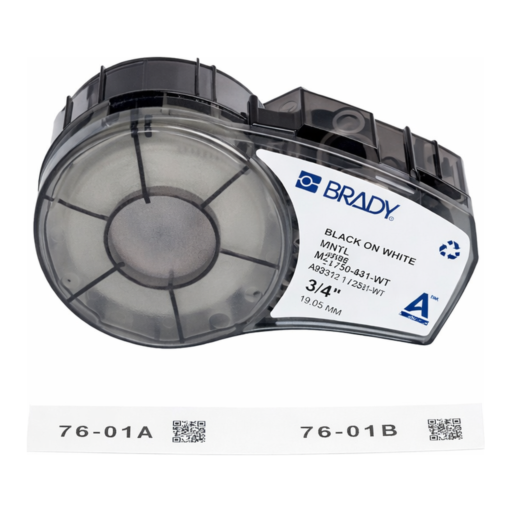Brady Repositionable Multi-Purpose Vinyl Labels with Ribbon for M210 M211 Printers