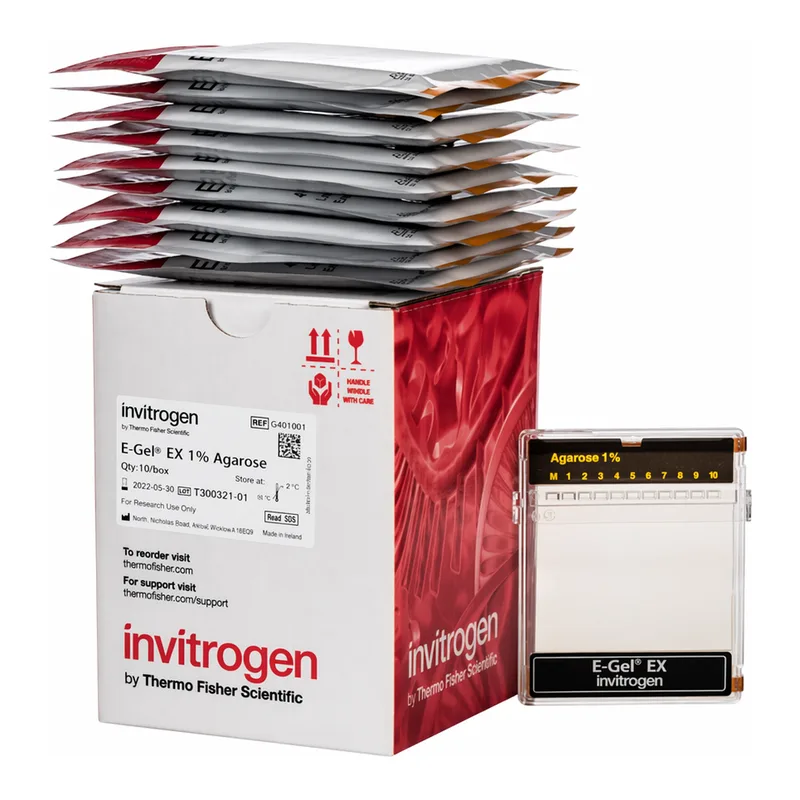 Thermo Fisher Scientific E-Gel EX Agarose Gels, 1%, 10 Gels/Pk.