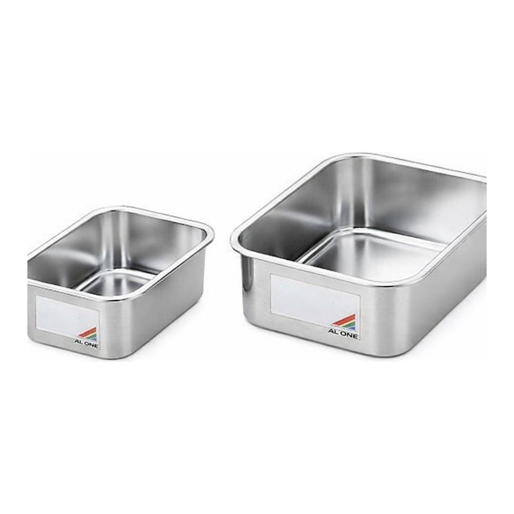 AS ONE Deep Type Stainless Steel Tray with Memo (1.3L) 191 x 137 x 74mmand others