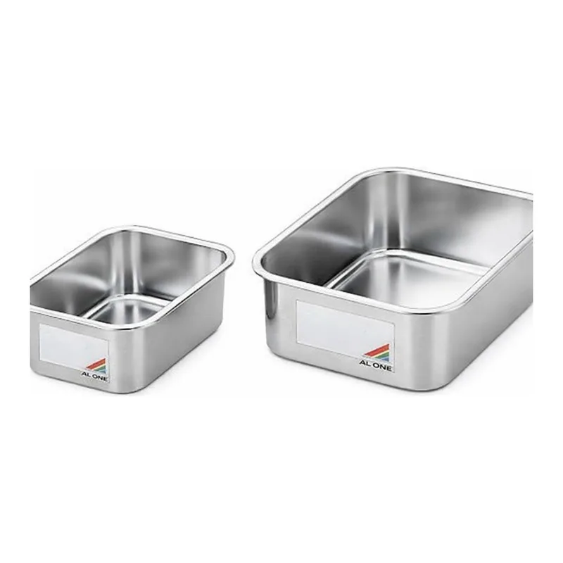 AS ONE Deep Type Stainless Steel Tray with Memo (1.3L) 191 x 137 x 74mmand others