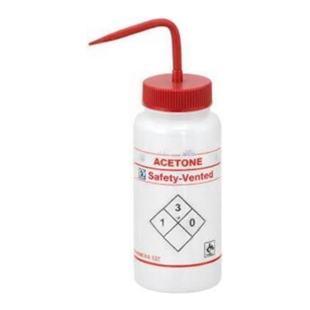 AS ONE Washing Bottle with Label Acetoneand others