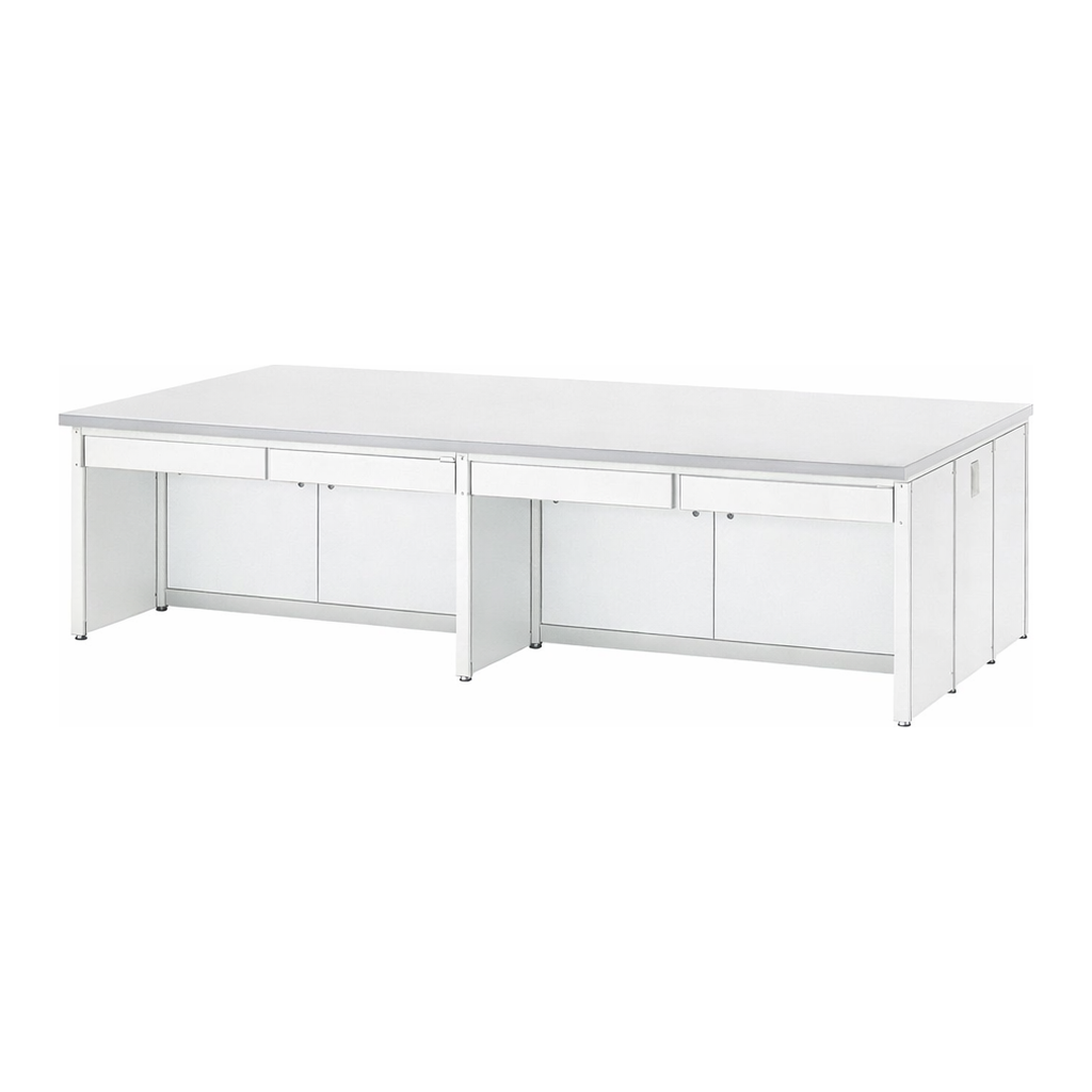 AS ONE Central Laboratory Bench White, with Drawer, Frame Type 1800 x 1200 x 800and others