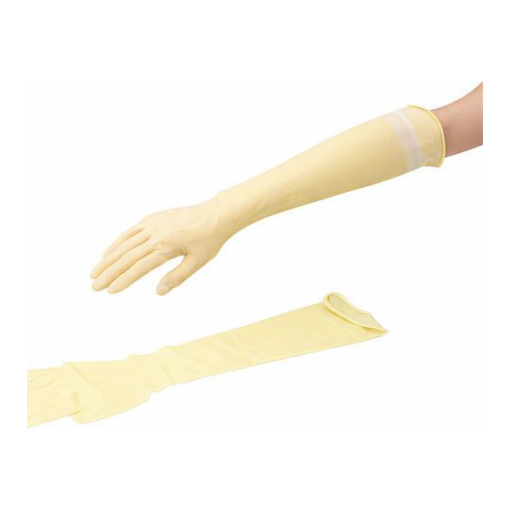 AS ONE Natural Latex Rubber Long Glove Clean Pack Land others