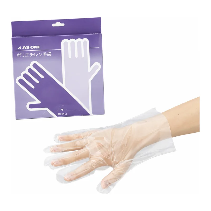 AS ONE Polyethylene Gloves Economy Thin With Outer Emboss L 100 Piecesand others