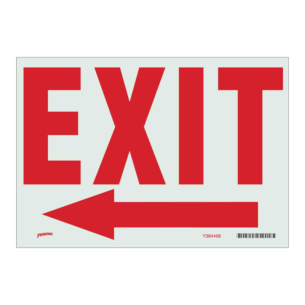 Brady BradyGlo Exit With Left Arrow Sign