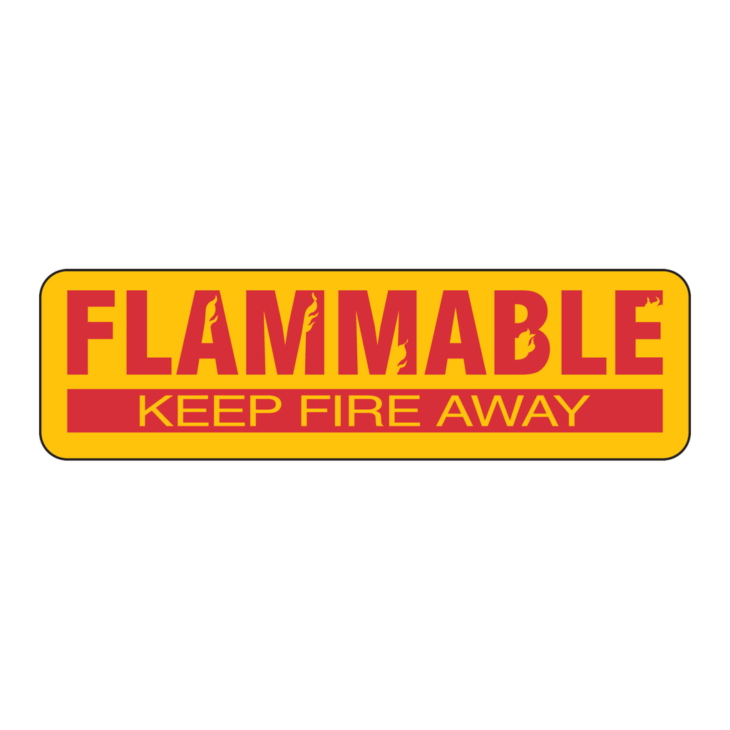 Brady FLAMMABLE KEEP FIRE AWAY Label