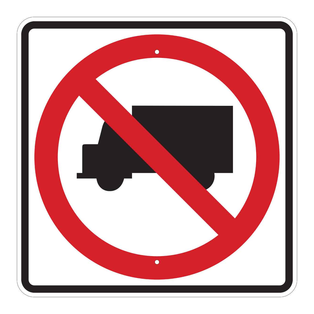 Brady No Trucks Picto Sign