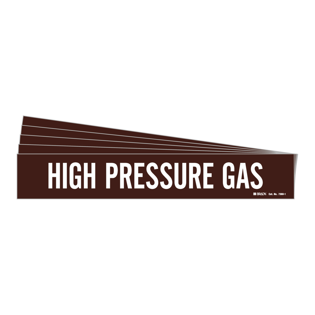 Brady HIGH PRESSURE GAS Pipe Marker