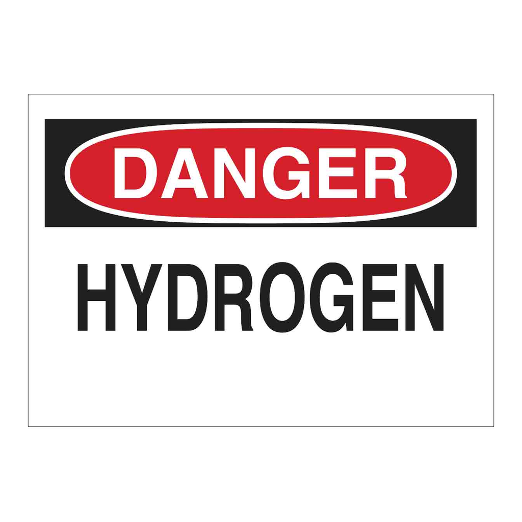 Brady DANGER Hydrogen Sign