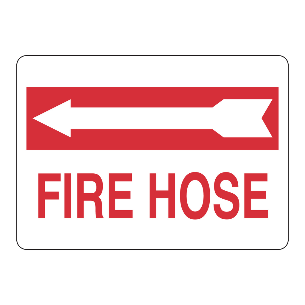 Brady Fire Hose Sign