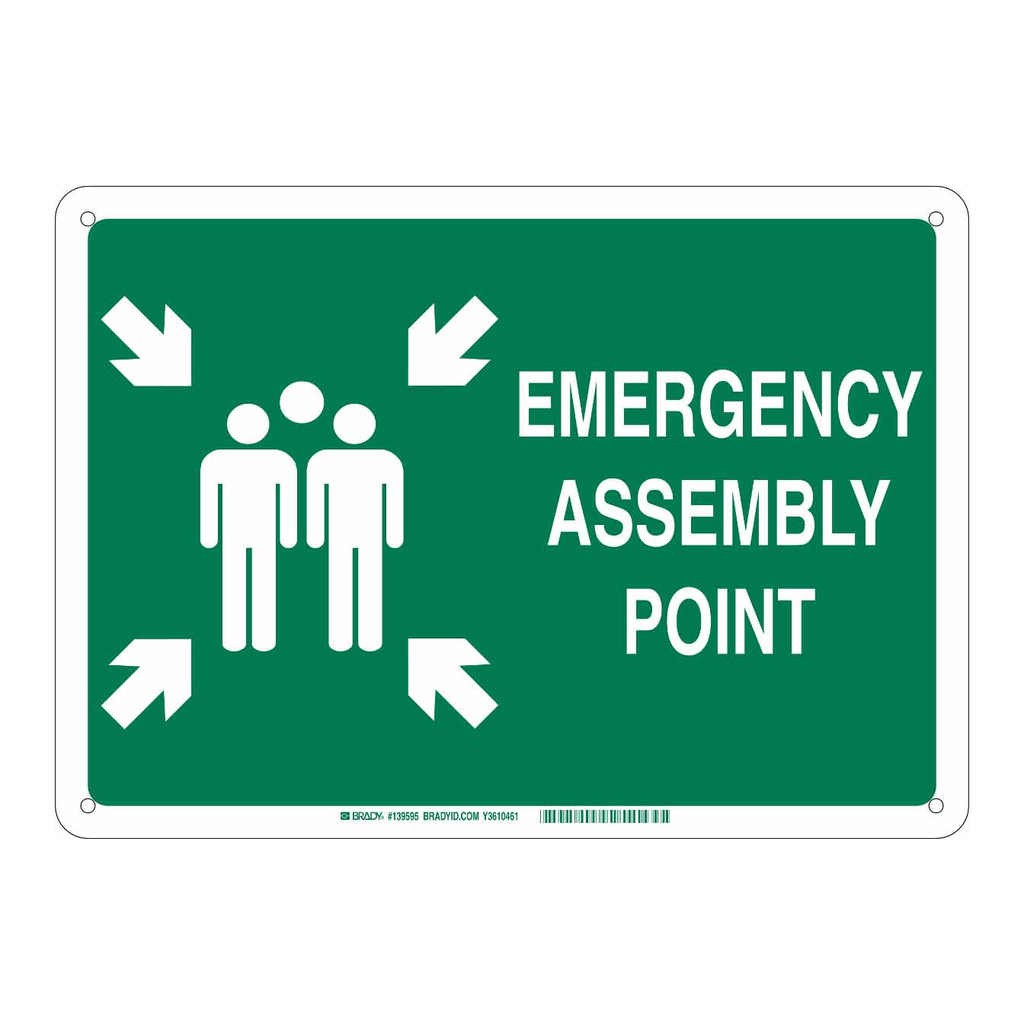 Brady Emergency Assembly Point Sign