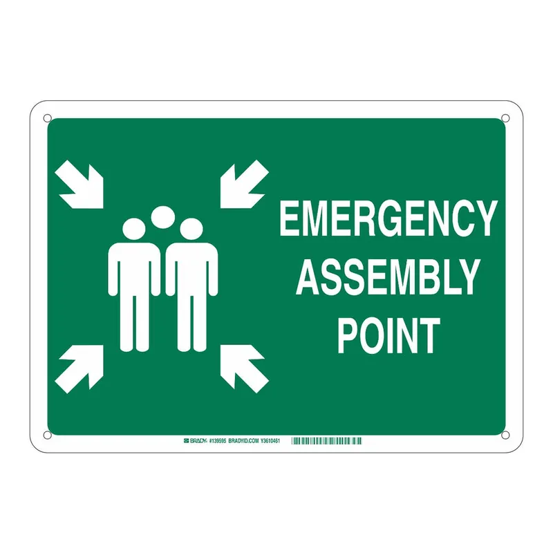 Brady Emergency Assembly Point Sign