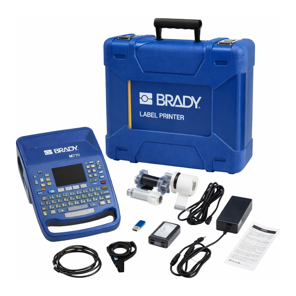 Brady M710 Bluetooth & Wi-Fi Portable Label Printer with Workstation Product & Wire ID Software and Hard Case