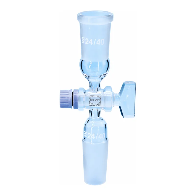 Daihan Science Premium ASTM & DIN Joint Intermediate Stopcock Adapter, with Glass Plug and Cone