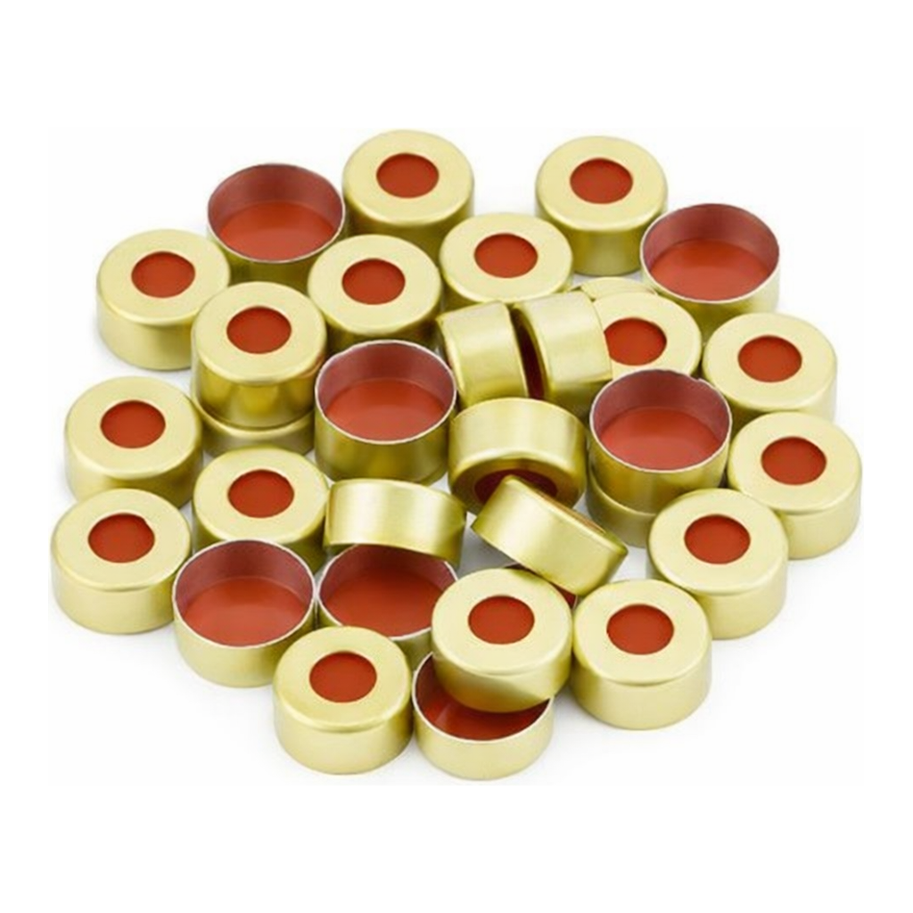 Restek Caps, Crimp Seal, 11mm Yellow PTFE/RR Pack of 1000