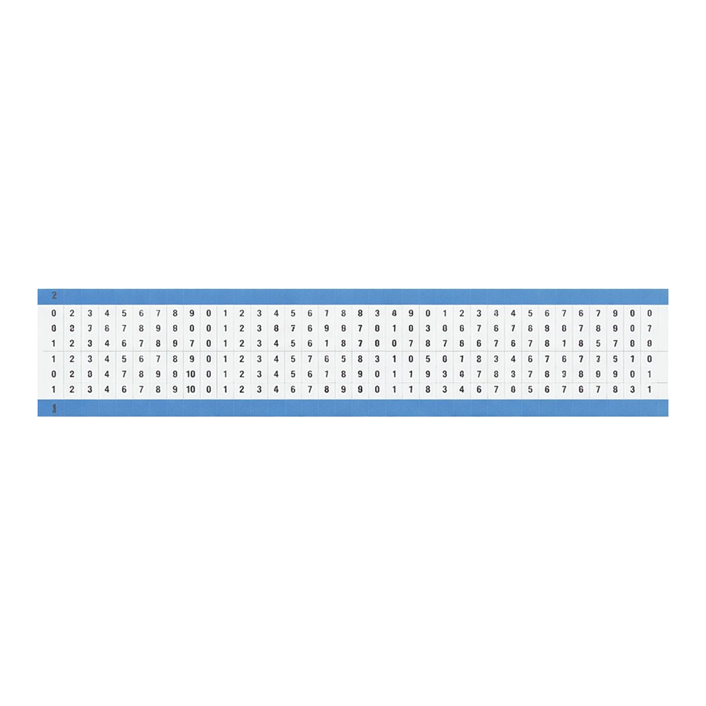 Brady Consecutive Numbers Repeated Vinyl Cloth Scored Wire Markers