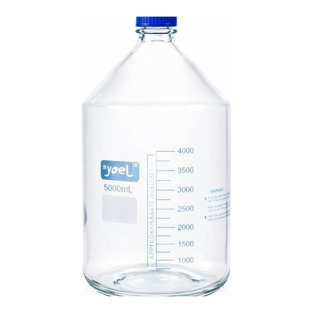 GOEL Large Capacity Bottles, Screw Cap, Plain, with GL45 (With Class A Certificate)