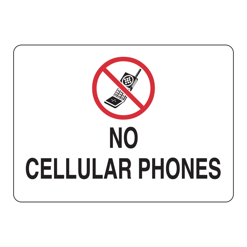 Brady No Celluar Phones Sign