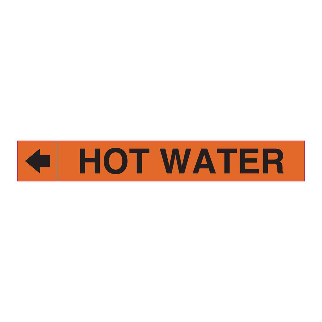 Brady HOT WATER Plenum Duct Marker
