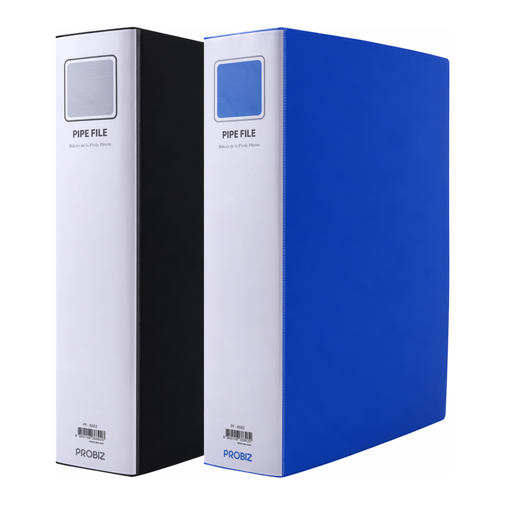 OFFICENEX PP파이프바인더(A4/두께6cm/공간격7cm/세로형,긴철/청색)