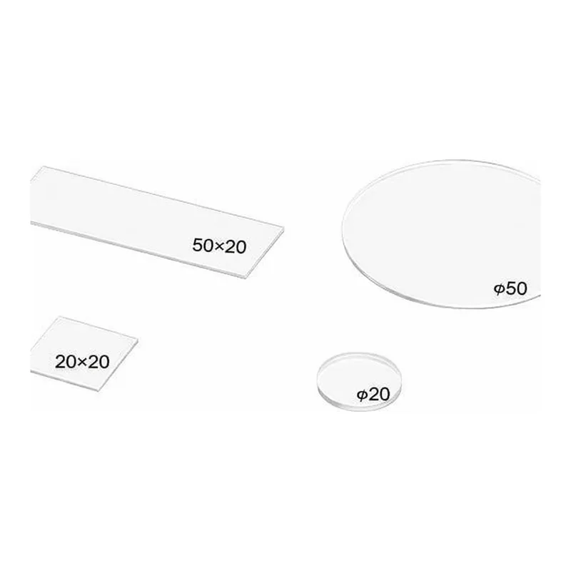 AS ONE Melting Quartz Polishing Plate (Square Plate)(□10 ~ □50mm), 각형 용융석영 연마판 (□10 ~ □50mm)