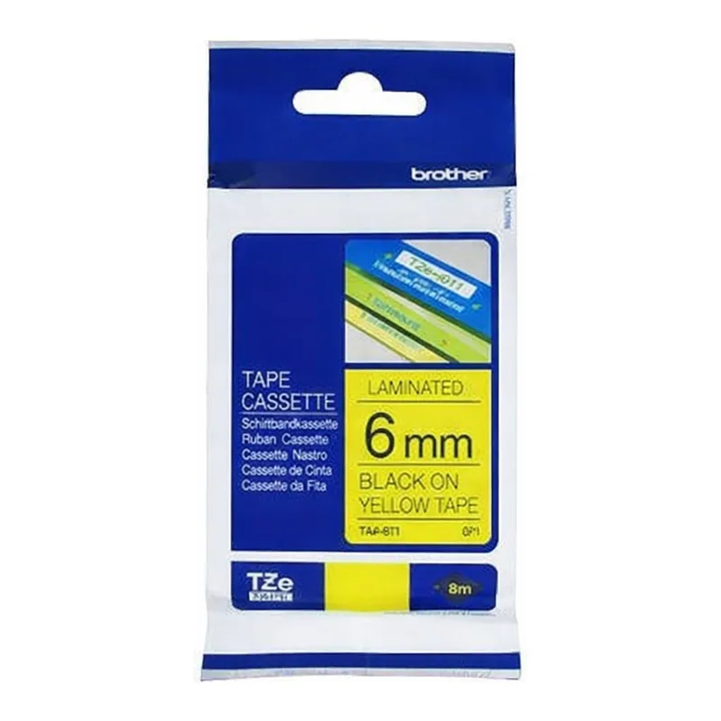 OFFICENEX 브라더 테이프카트리지(TZe-611/6mm/노랑/흑색문자)