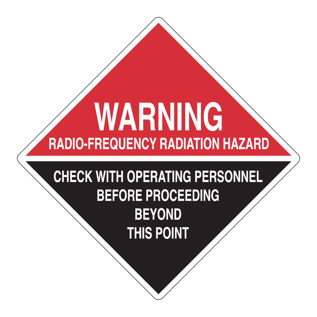 Brady WARNING Radio-Frequency Radiation Hazard Sign