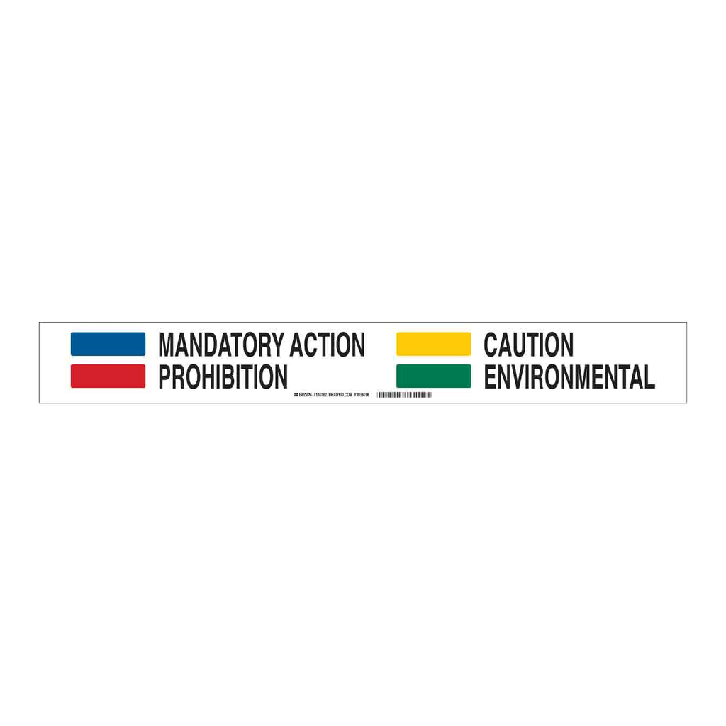 Brady Mandatory Action Caution Prohibition Environmental Slider Sign