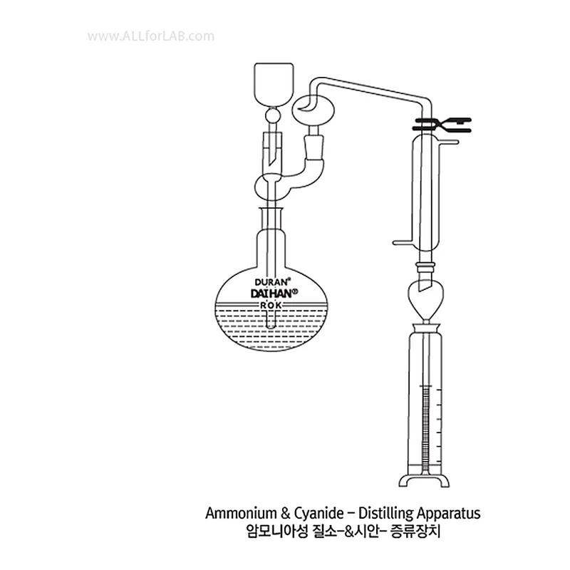 SciLab DURAN glass Ammonium · Cyanide · Fluoride-Distilling Apparatus