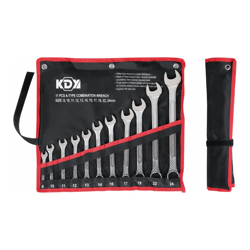 11Pcs CRV Combination Wrench Set