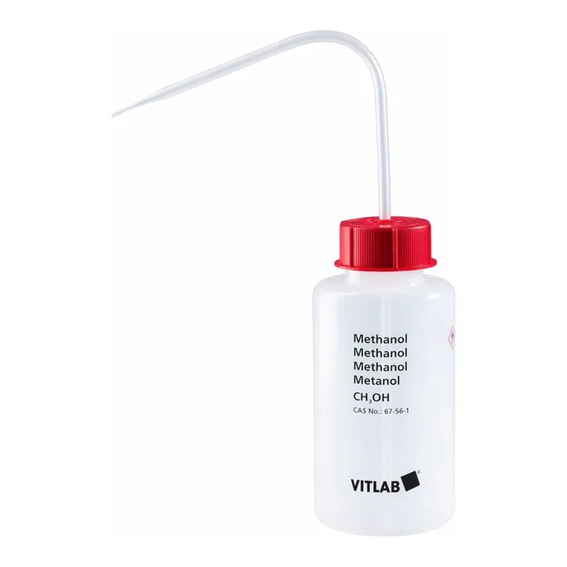 VIT-LAB PE & PP Safety Imprinted Wide-neck Wash Bottle