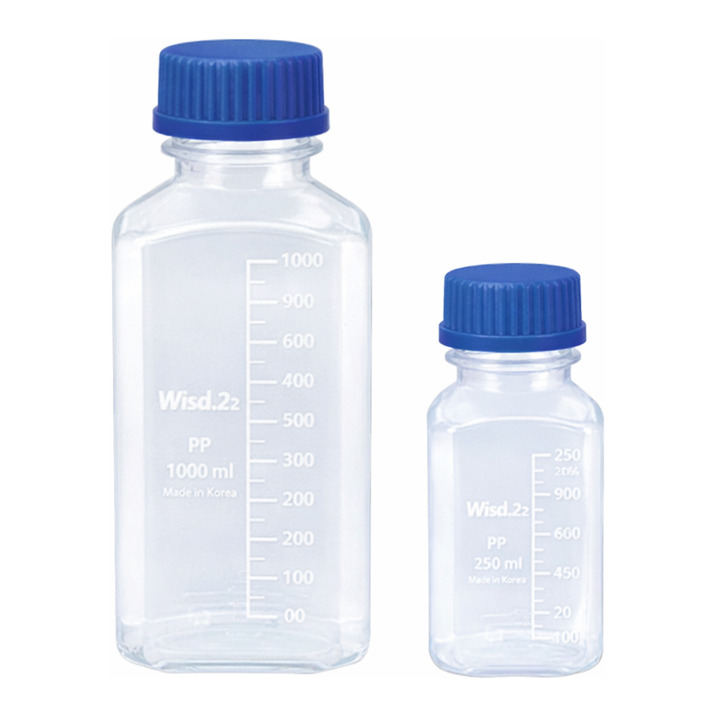 Daihan Science HDPE 4 각 랩 바틀 Wisd HDPE SQUARE Bottle