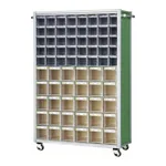 BRAIN Aluminum Profile Multiuse Divider CabinetWith Transparence Drawers & Caster