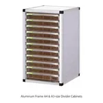 BRAIN Aluminum Frame A4 & A3-size Divider Cabinet With Transparence Drawers
