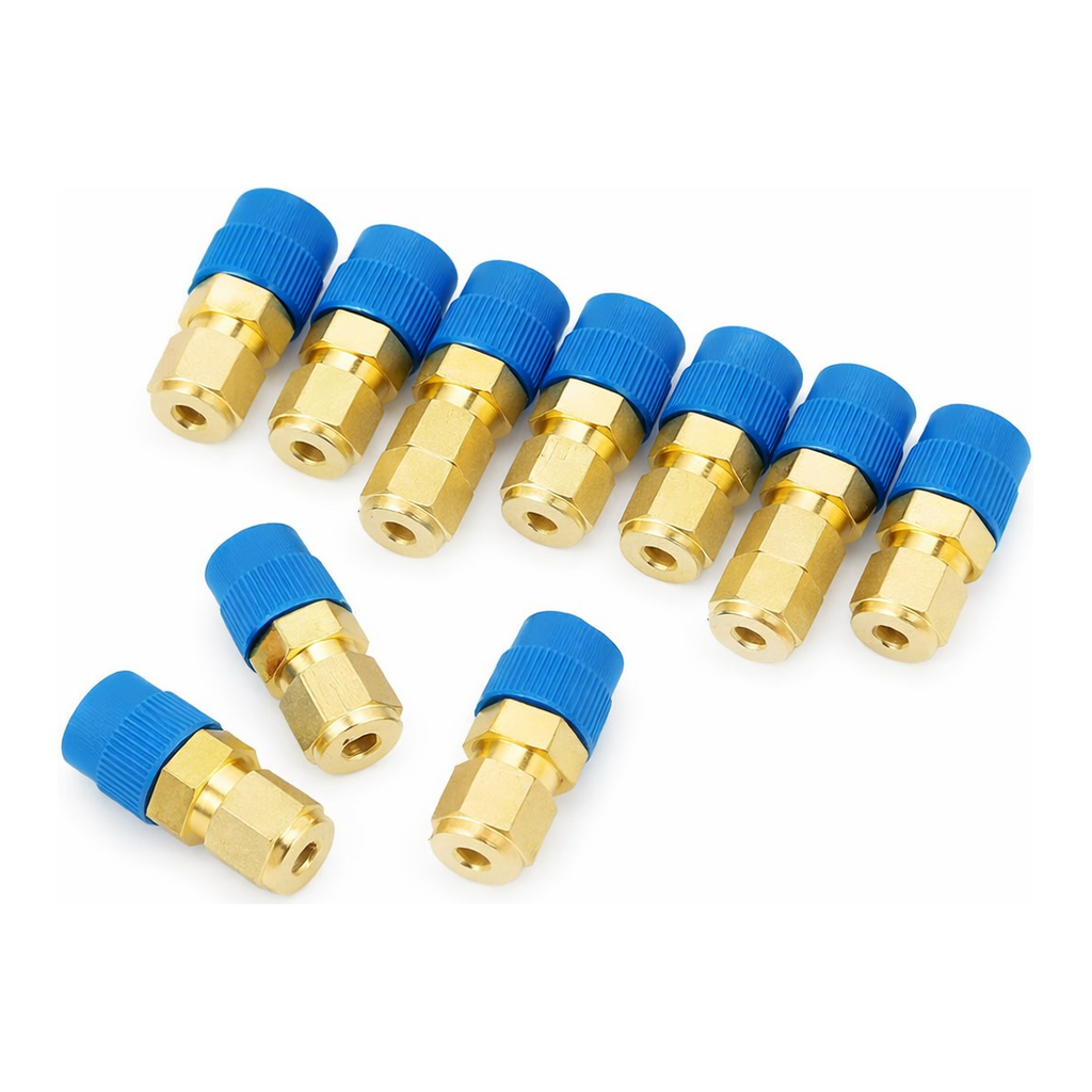 Restek Swagelok Fitting, Brass, 1/8in to 1/4in NPT Male Connector, 10-pk