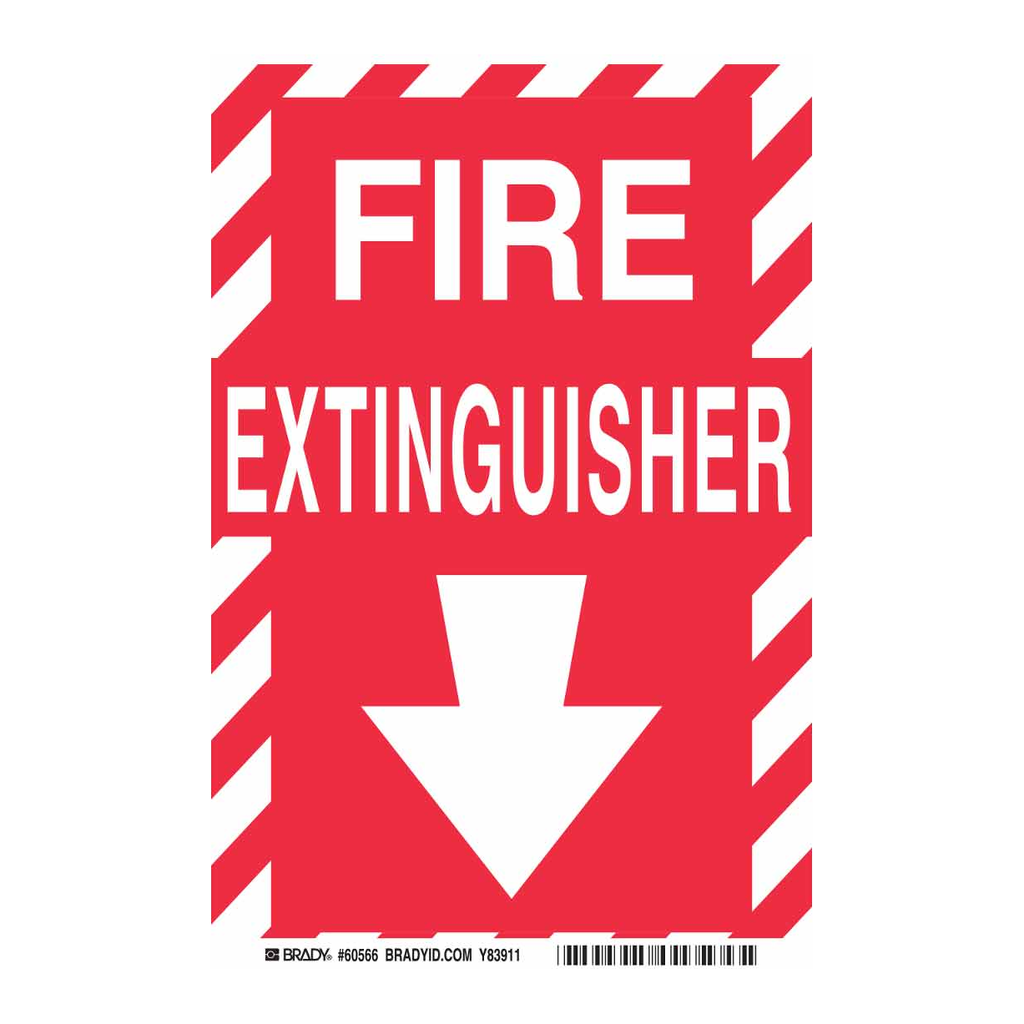 Brady Fire Extinguisher Sign