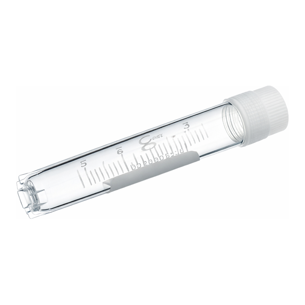 Greiner Bio One CRYO.S, 4 ML, PP, ROUND BOTTOM,EXTERNAL THREAD, NATURAL SCREW CAP, WRITING AREA, STARFOOT, NATURAL, STERILE, 50 PCS./BAG