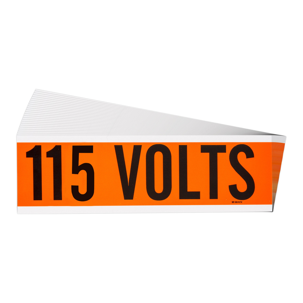 Brady 115 Volts Conduit and Voltage Labels