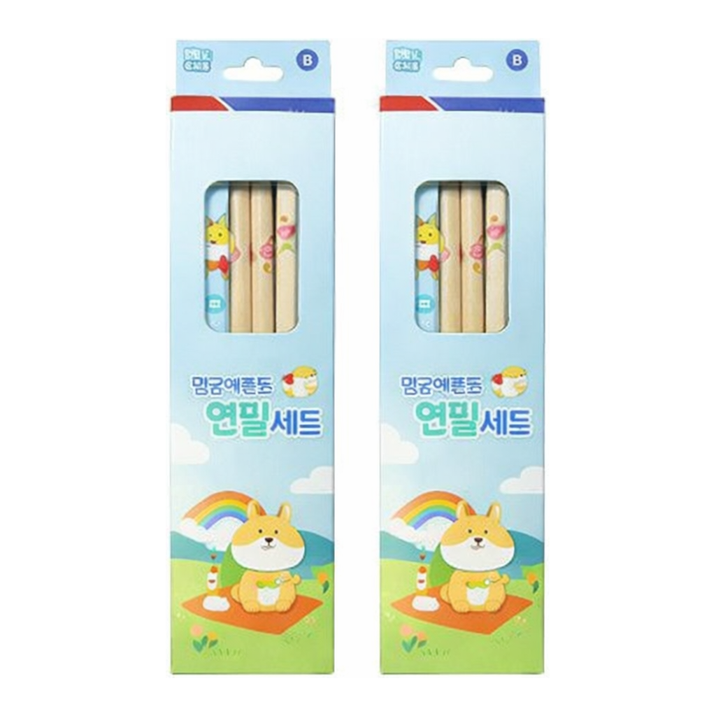 OFFICENEX 캐릭터 연필세트 B (4본/64x207x10/모닝글로리)