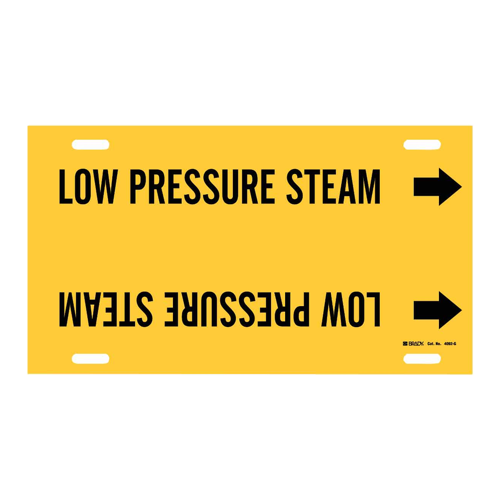 Brady LOW PRESSURE STEAM Snap-On Pipe Marker