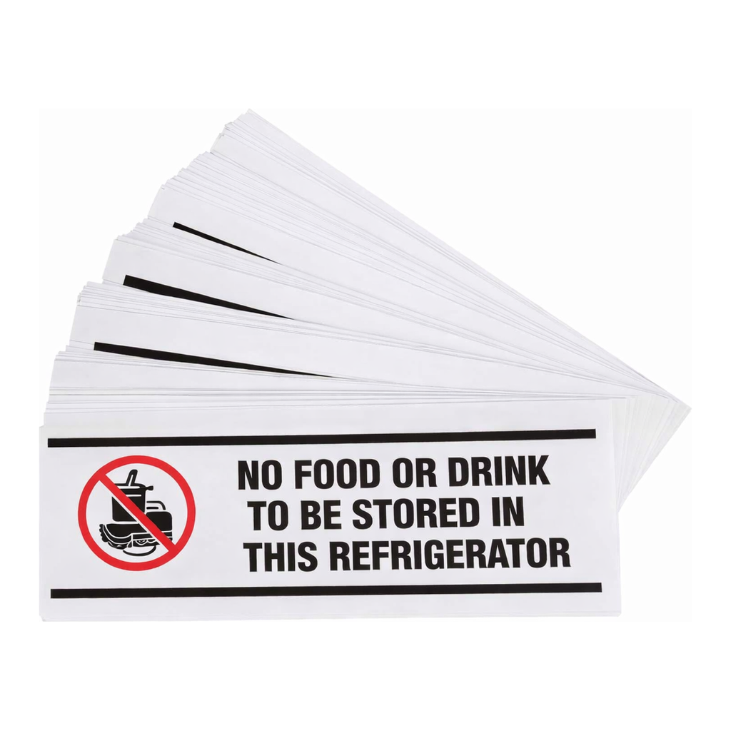 Brady No Food Or Drink To Be Stored In This Refrigerator Labels